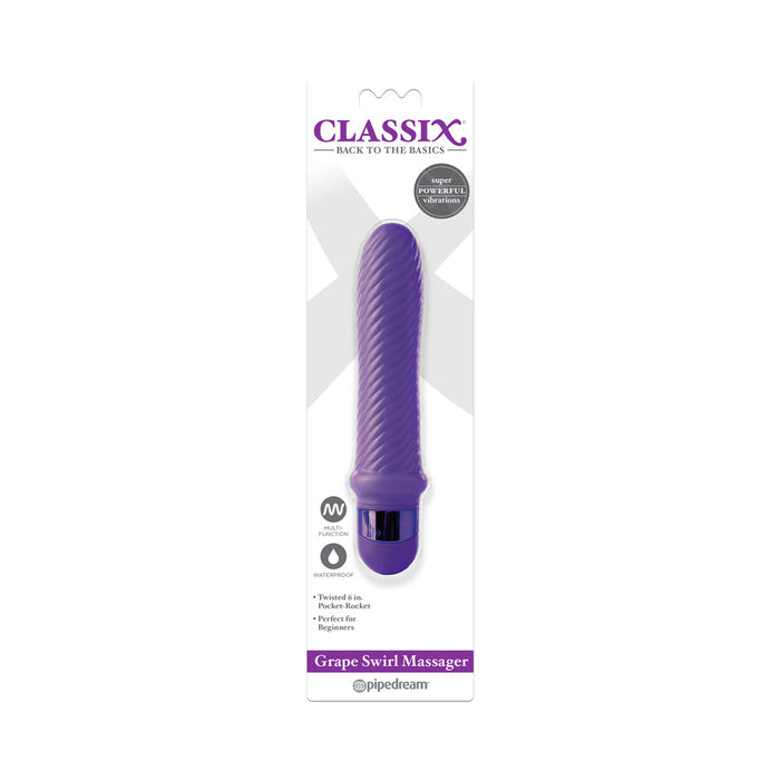Classix Grape Swirl Massager Purple Vibrator