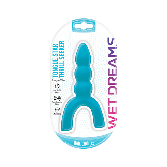 Tongue Star Thrill Seeker Tongue Vibe With Pleasure Ribs Blue
