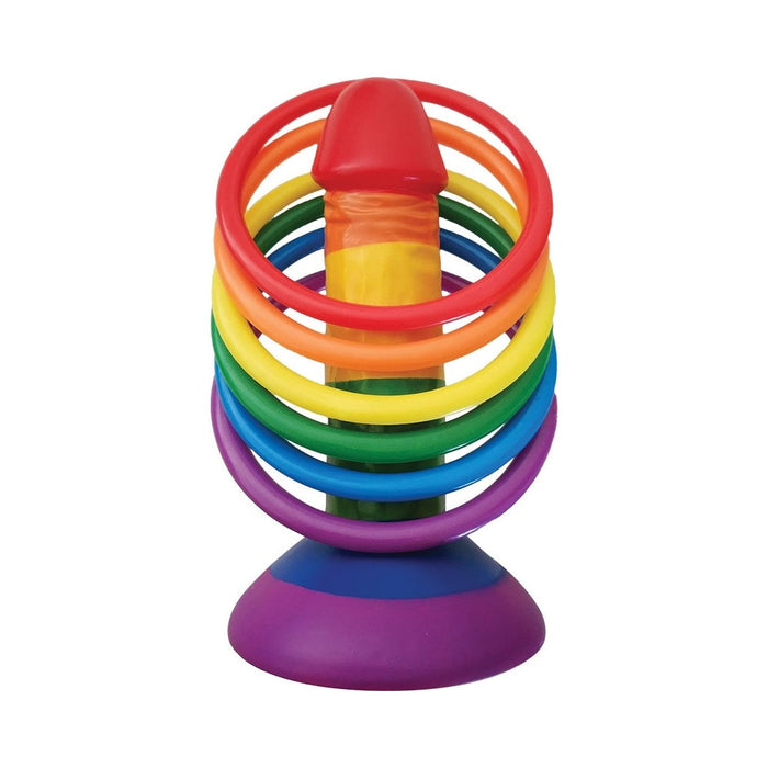 Rainbow Pecker Party Ring Toss Game 6 Rings