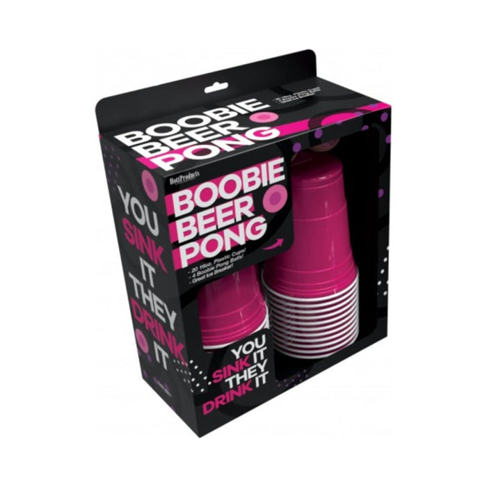 Boobie Beer Pong Boxed Set With Cups & Boobie Balls