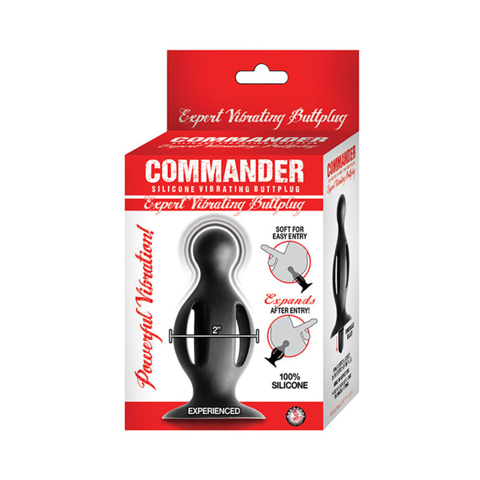 Commander Expert Vibrating Butt Plug Black