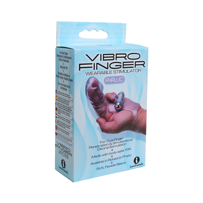 Vibrofinger Phallic Finger Massager Purple