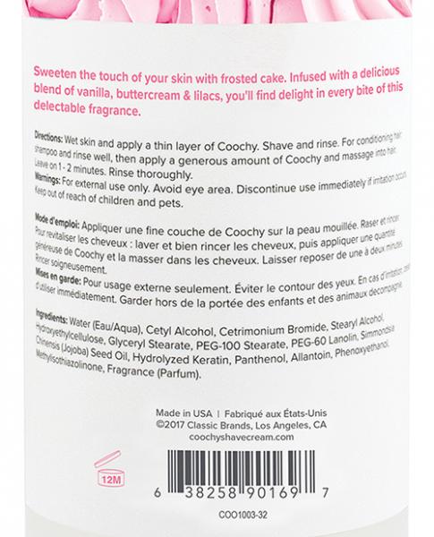 Coochy Oh So Smooth Shave Cream Frosted Cake 32oz