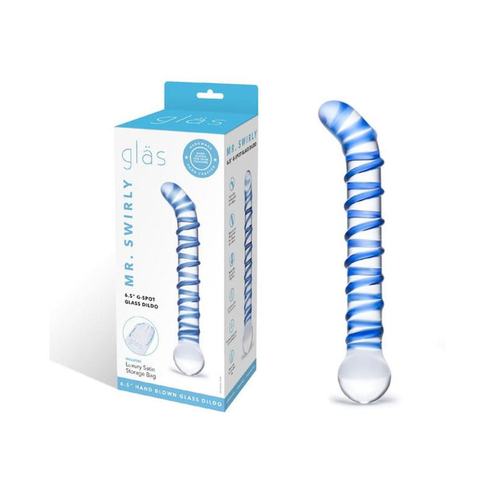 Mr.  Swirl 6.5'' Glass Glass Dildo