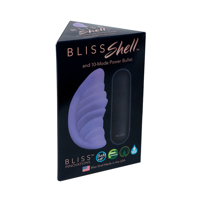 Bliss Shell With Rechargeable Bullet  Purple  10 Function  Waterproof