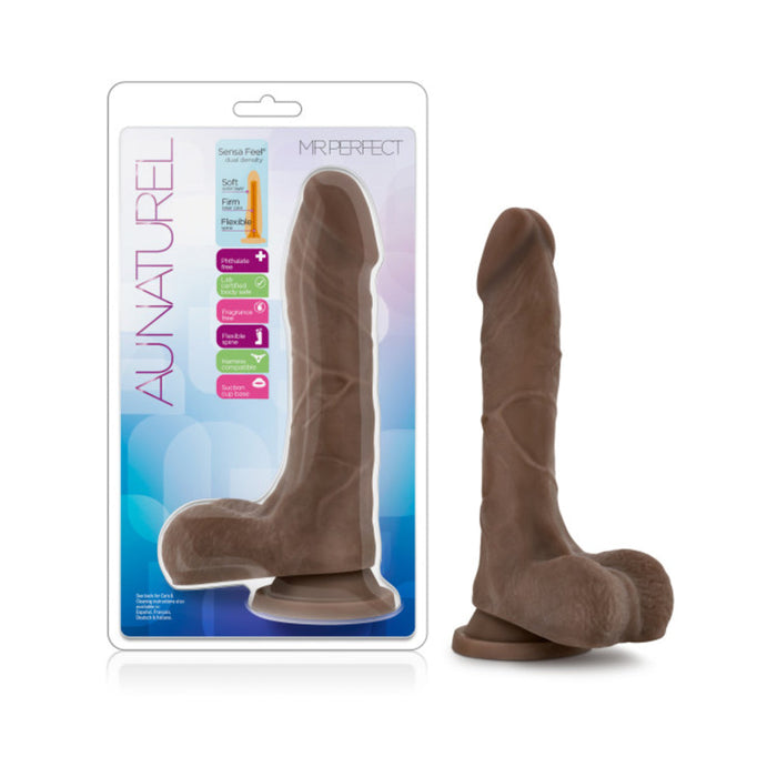 Au Naturel Mister Perfect Chocolate Brown Dildo