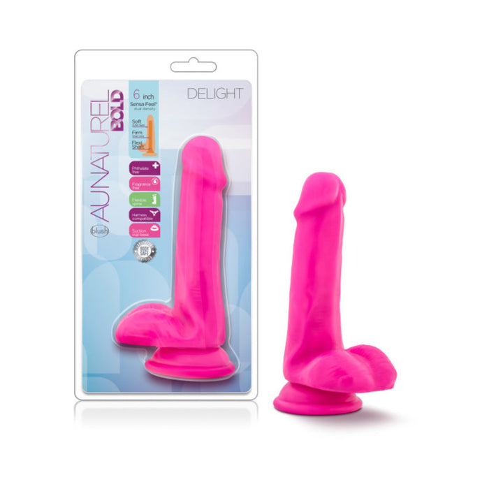 Au Naturel Bold Delight 6 inches Dildo Pink