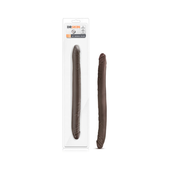 Dr Skin 16 inches Double Dildo Chocolate Brown
