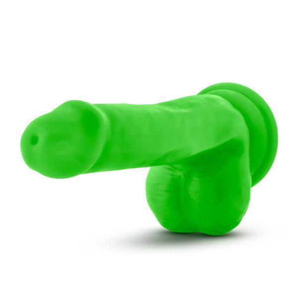 Blush Neo Elite 6 Silicone Dual Density Cock w/Balls - Neon Green
