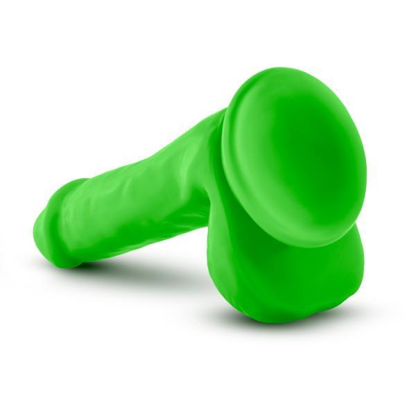 Blush Neo Elite 6 Silicone Dual Density Cock w/Balls - Neon Green