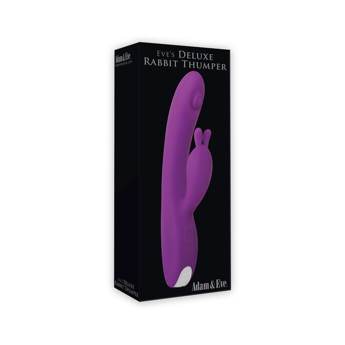 A&e Eve's Deluxe Rabbit Thumper Thrusting Shaft Twirling Dual Vibe 9 Speeds And Functions Usb Rechar