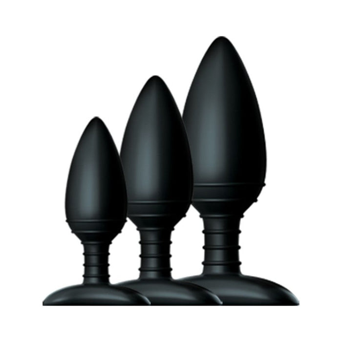 Nexus Butt Plug Trio 3 Butt Plugs Black