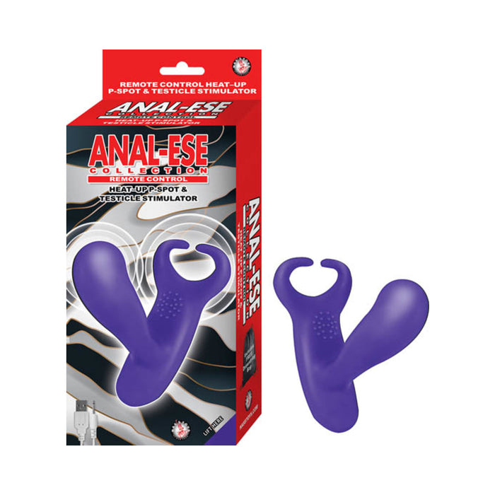 Anal-ese Collection Remote Control Heat-up P-spot & Testicle Stimulator Purple