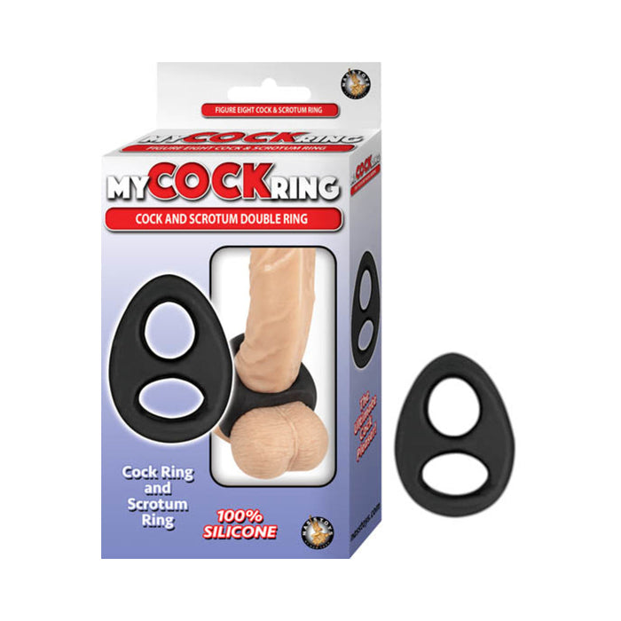 My Cockring Cock And Scrotum Double Ring Black