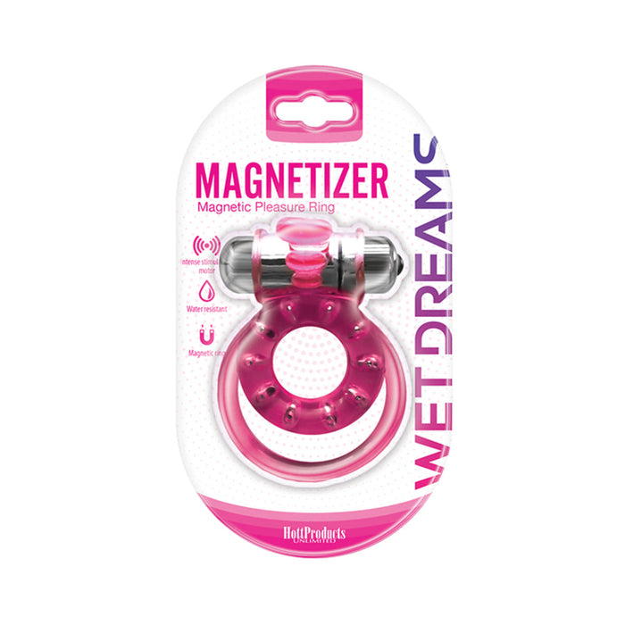 Magnetized Magnetic Cock Ring With Dual Straps And Bullet