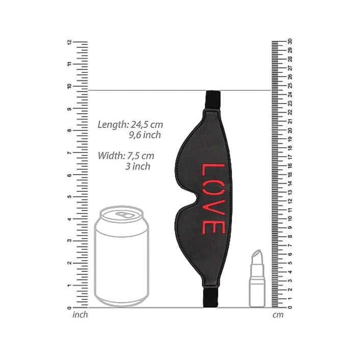 Ouch! Blindfold - LOVE - Black