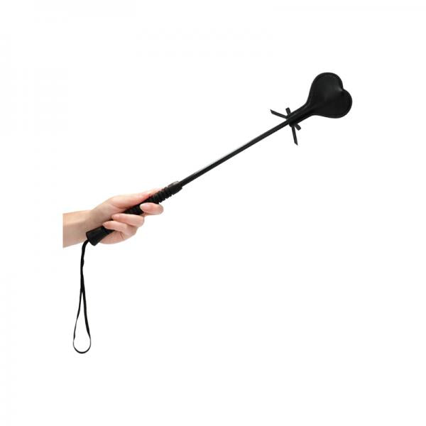 Ouch! Crop Black Heart With Lace - Large