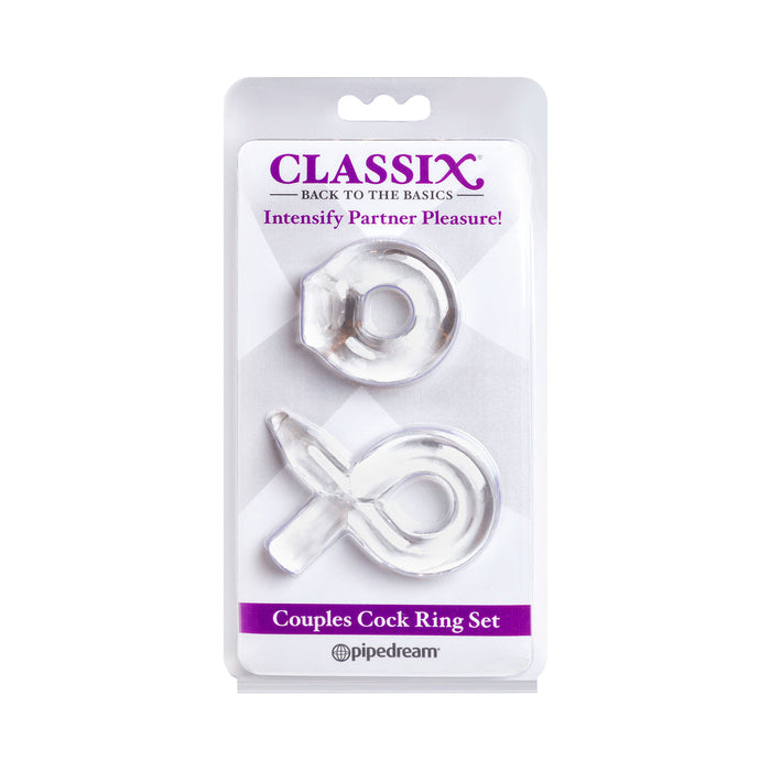 Classix Couples Cock Ring Set Clear