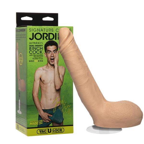 Signature Cocks Jordi El Nino Polla 8 Inch Ultraskyn Cock With Removable Vac-u-lock Suction Cup Vanil