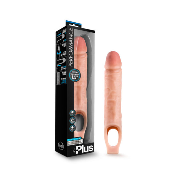 Performance Plus - 10 Inch Silicone Cock Sheath Penis Extender - Vanilla