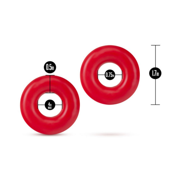 Stay Hard - Donut Rings Oversized - Red