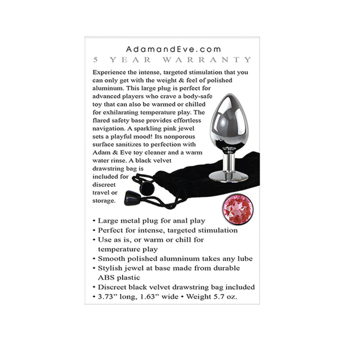 A&E Pink Gem Anal Plug Large