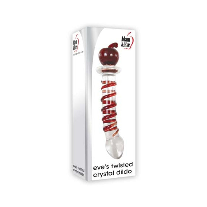 A&e Eve's Twisted Crystal Glass Dildo Red