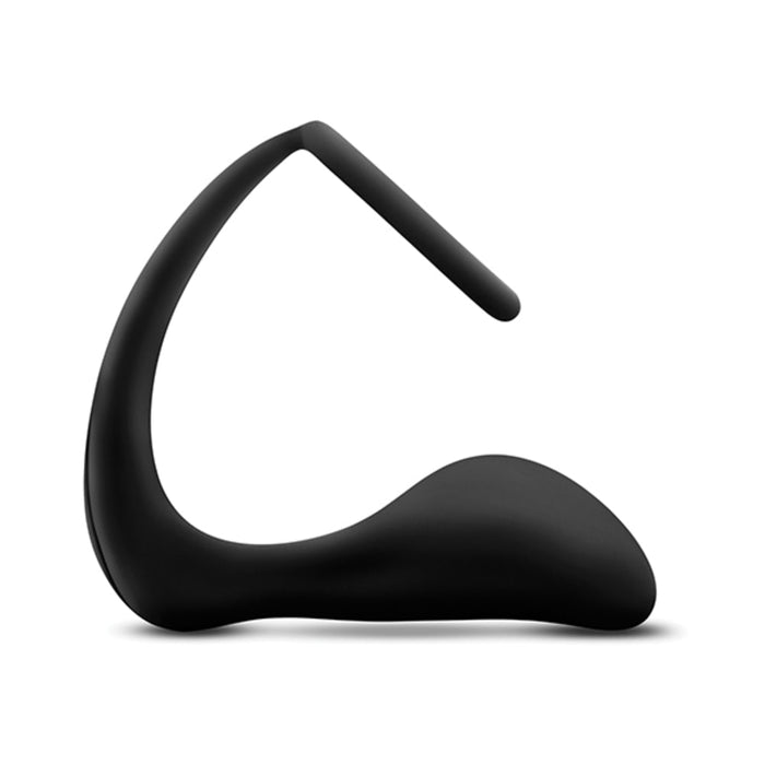 Anal Adventures Platinum Cock Ring Plug Black