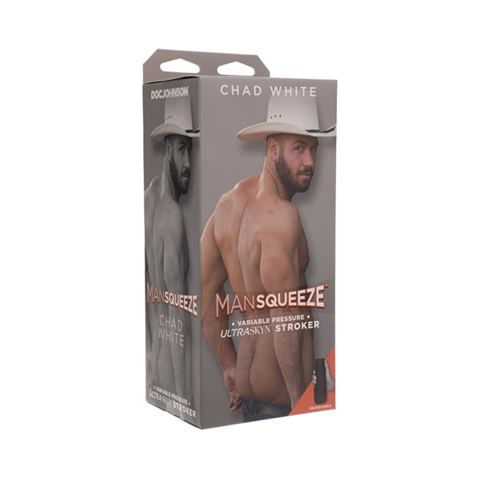 Man Squeeze - Chad White - Ultraskyn Stroker - Ass Vanilla
