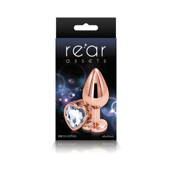 Rear Assets Rose Gold Heart Medium Clear