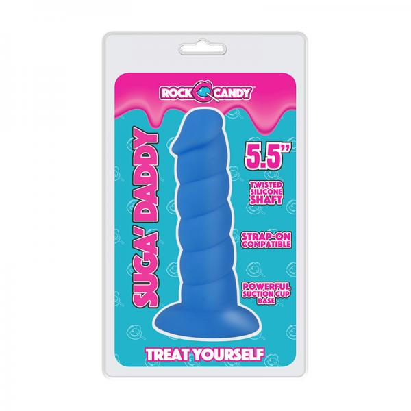 Rock Candy Suga Daddy 5.5 Silicone Dildo - Blue