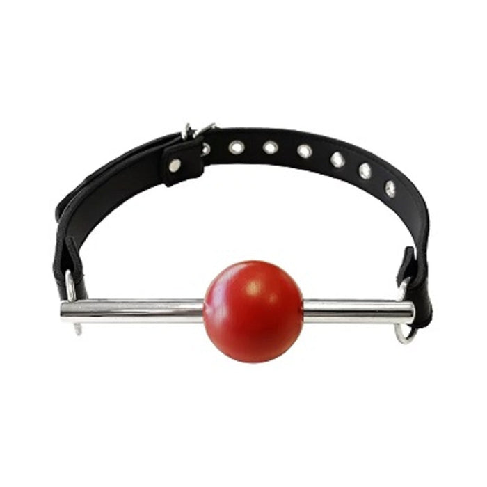 Ball Gag - Black With Removable Red Ball And Stainless Steel Rod