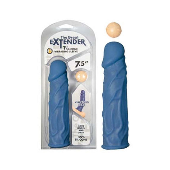The Great Extender 1st Silicone Vibrating Sleeve 7.5in