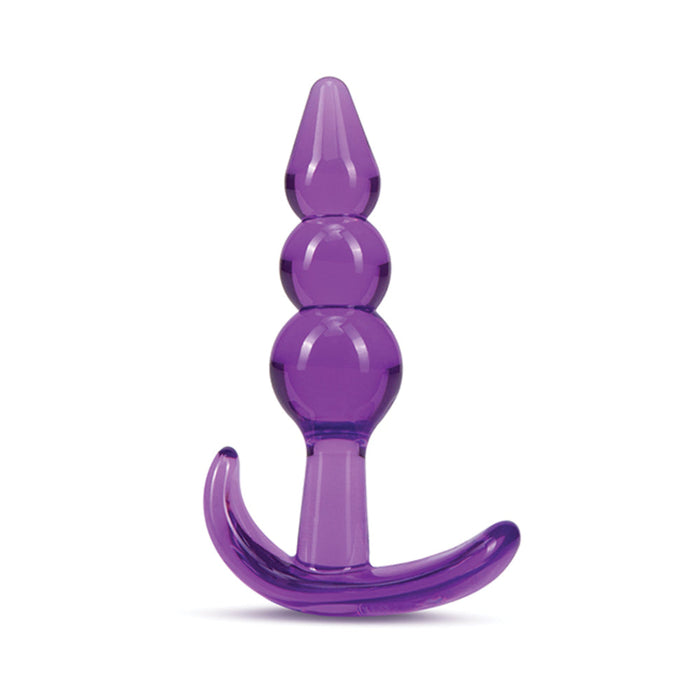 B Yours  Triple Bead Anal Plug Purple
