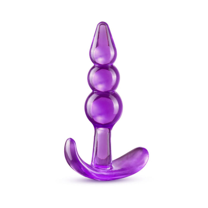 B Yours  Triple Bead Anal Plug Purple