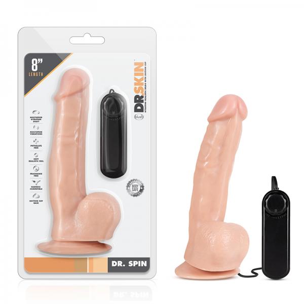 Dr. Skin - Dr. Spin 8'' Gyrating Dildo Vanilla