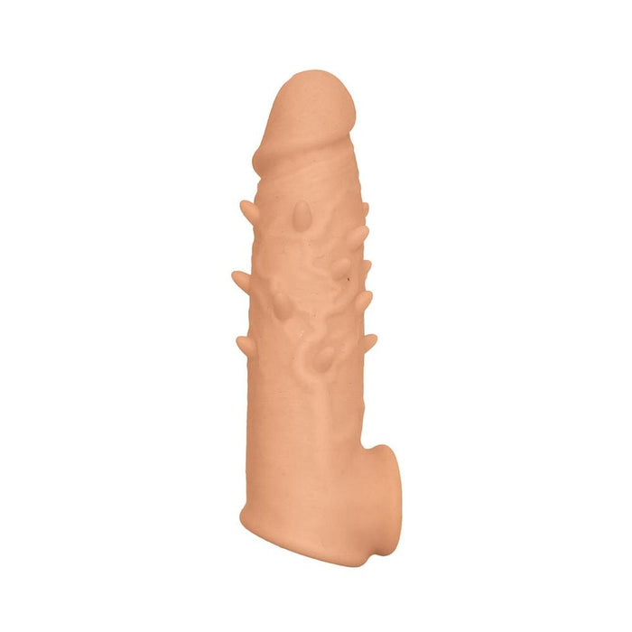 Natural Realskin Spiked Vibrating Penis Xtender