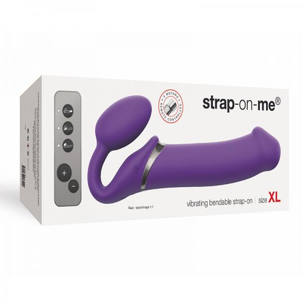 Strap-on-me Vibrating 3 Motors Strap On XL Purple