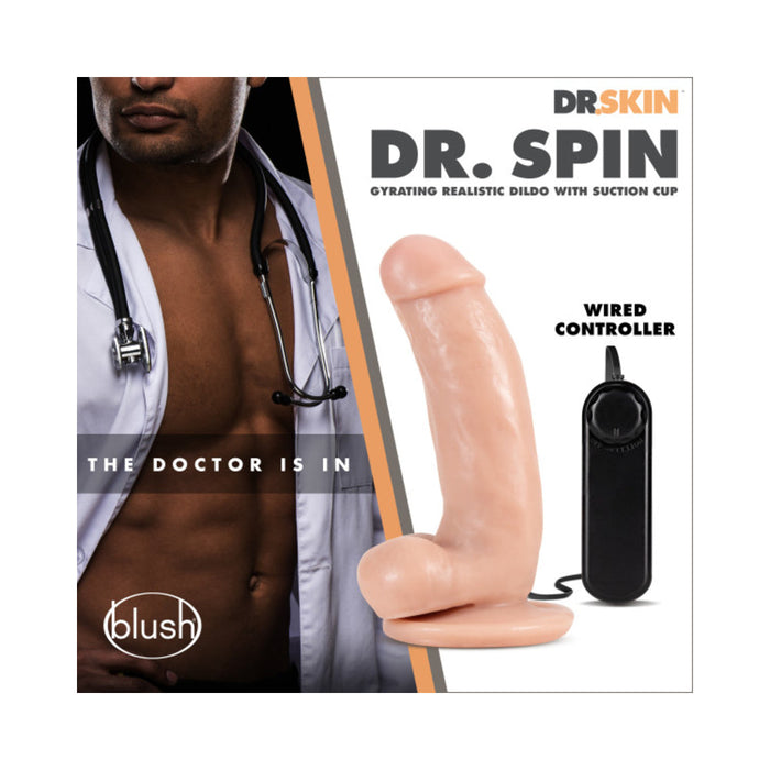 Dr. Skin - Dr. Spin 7'' Gyrating Dildo Vanilla