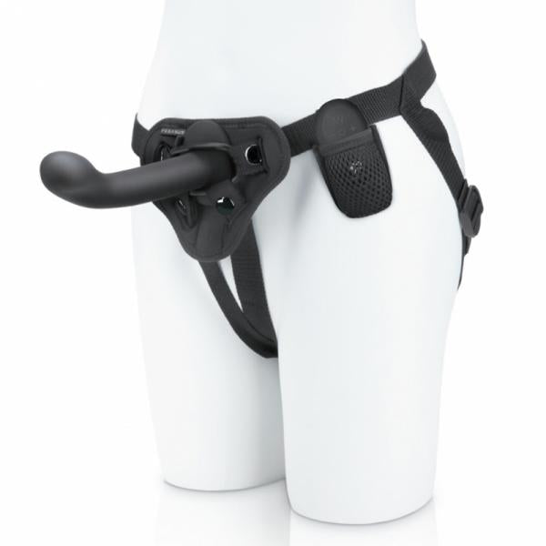 Pegasus 6'' Wirelss Remote Control P-spot/g-spot Peg With Harness Black