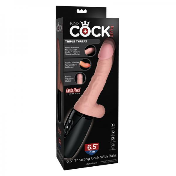 King Cock Plus 6.5'' Triple Threat Dong