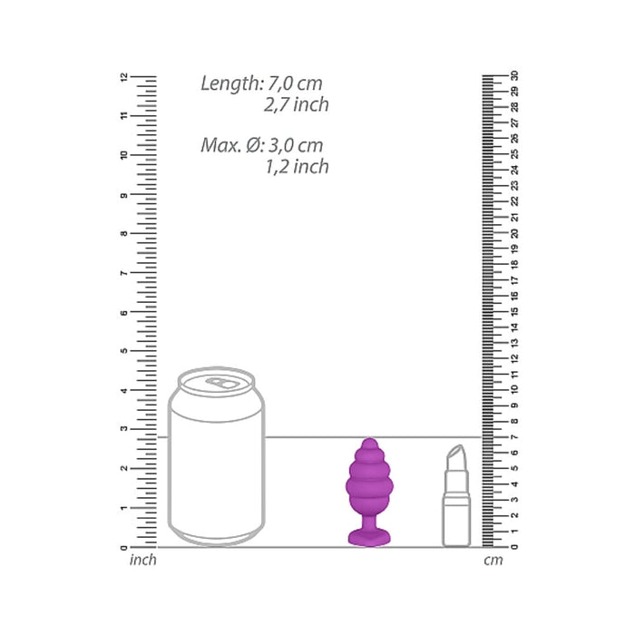 Ouch Regular Ribbed Diamond Heart Plug