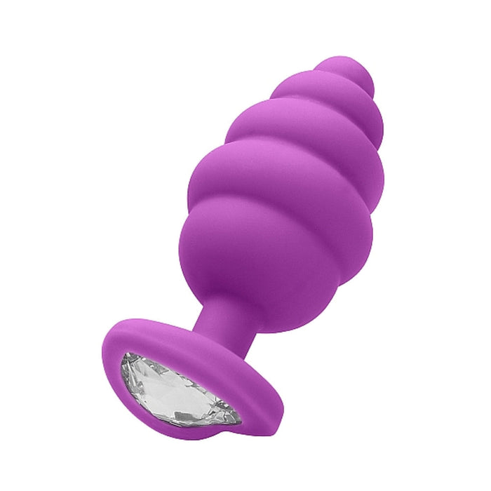 Ouchextra Large Ribbed Diamond Heart Plug
