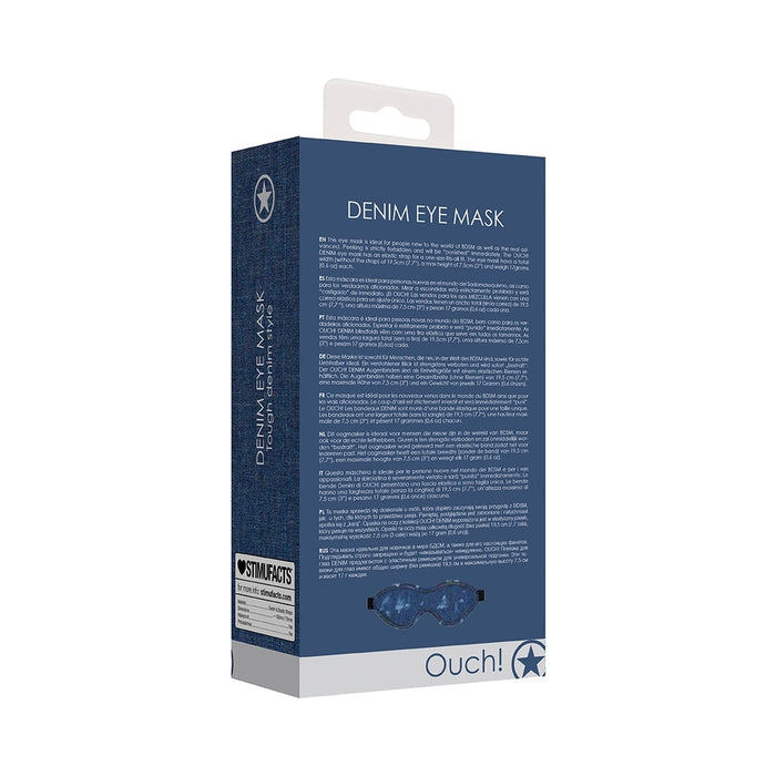 Ouch! Denim Eye Mask - Roughened Denim Style - Blue