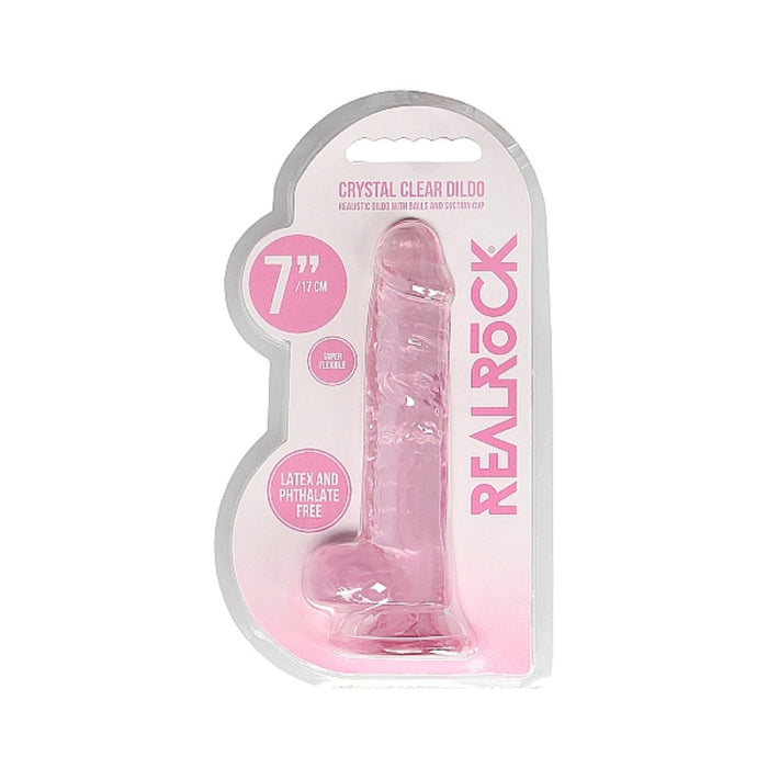 Realrock Realistic Dildo With Balls 7'' Pink