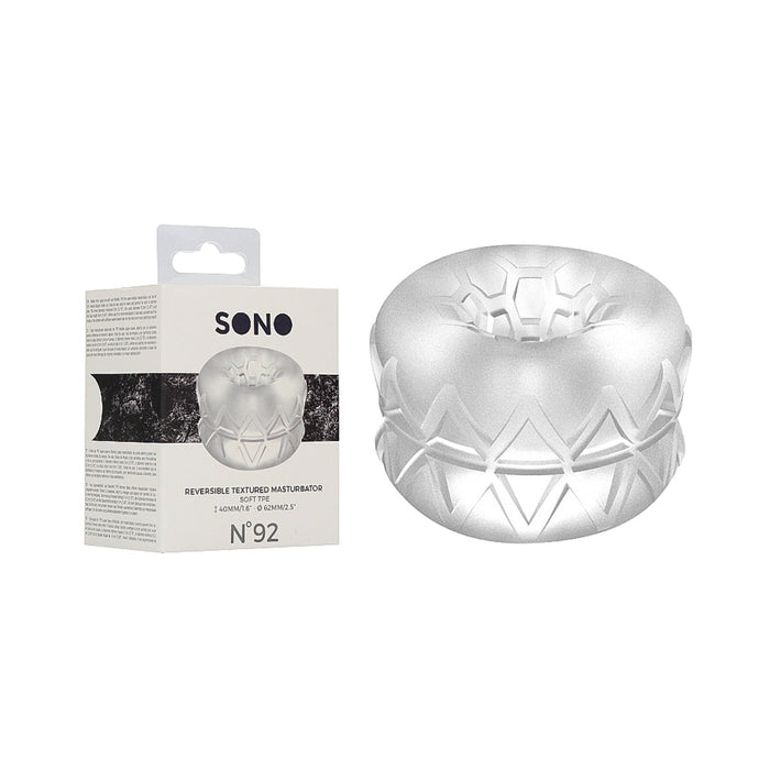 Sona N0. 92 - Reversible Textured Masturbator Clear