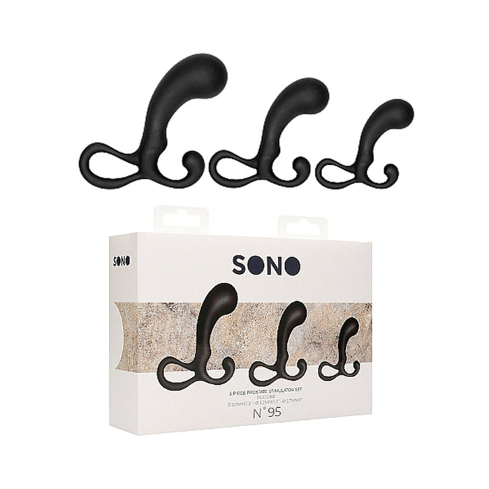 Sono 3-piece Prostate Stimulator Set - Black