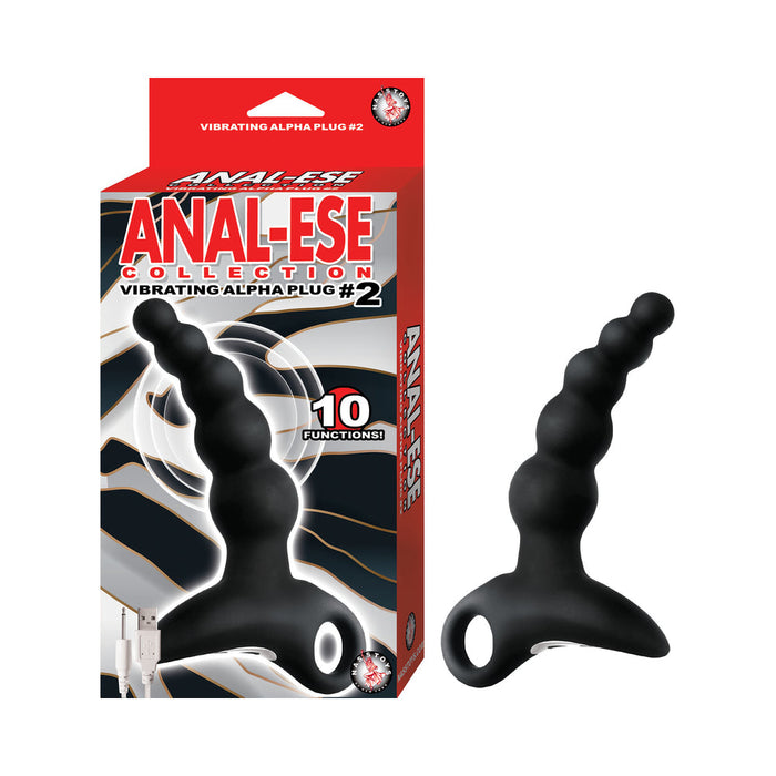 Anal-ese Collection Vibrating Alpha Plug #2 - Black