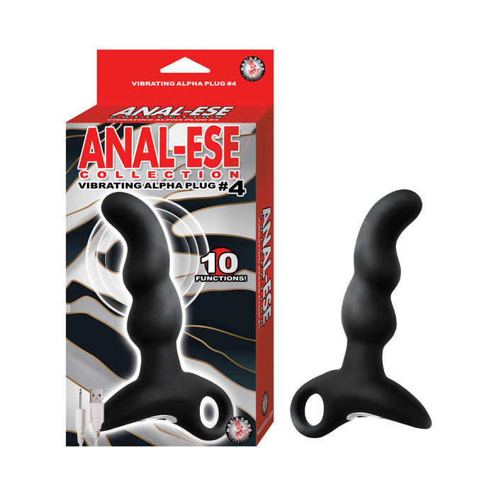 Anal-ese Collection Vibrating Alpha Plug #4 - Black