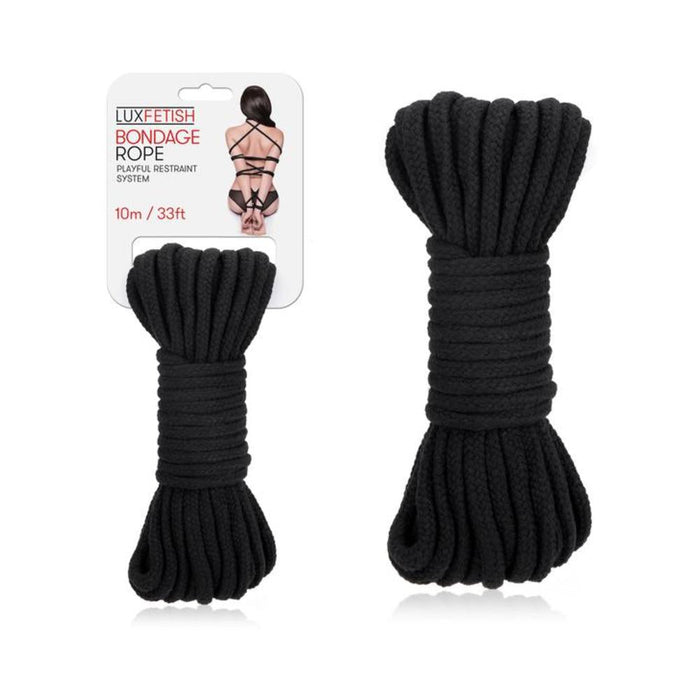Lux Fetish Bondage Rope 33 Ft/10 M - Black